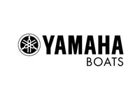 A logo featuring a stylized boat with the word Yamaha written in bold letters.